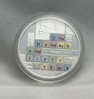 150th Anniversary Of The Periodic Table 2019 1oz Silver Proof Coin