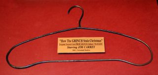 GRINCH Jim Carrey SIGNED Autograph,  WHO Props HANGER,  DVD UACC Frame Display 3