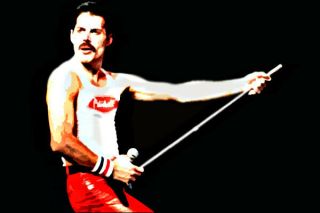 Freddie Mercury Queen Rock Pop Art Design Huge Canvas 36 X 54 Inch