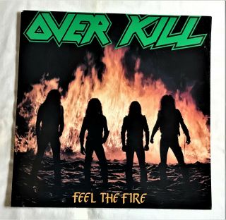 Overkill Feel The Fire Promo Album Flat (one Sided) Iron Maiden,  Metallica,  Slayer)