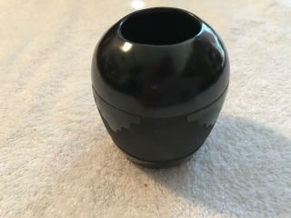 Blackmore Pottery Vase Black On Black Fully Marked
