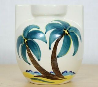 Purinton Palm Tree Winged Vase.  Rare & Perfect