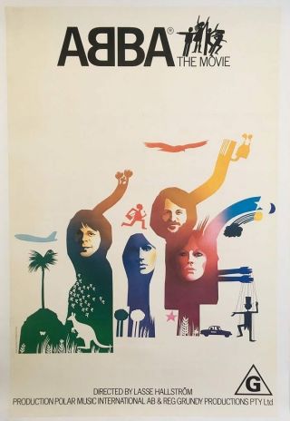 Abba The Movie 1977 Australian One Sheet Poster (linen Backed)