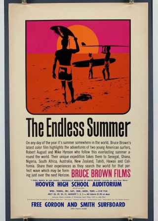 Endless Summer Orig 11x17 Movie Poster One Sheet Art Bruce Brown Surf Classic