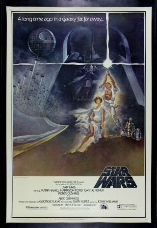 Star Wars ✯ Cinemasterpieces Rare Nss Issued Large 40x60 Movie Poster Huge 1977