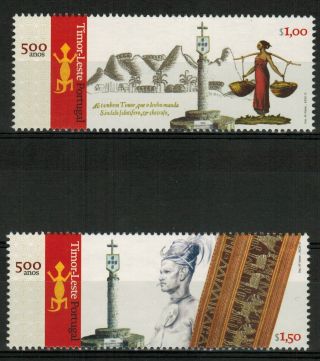 Timor Leste East Timor Joint Issue With Portugal Mnh 2015 Natives And Fabric