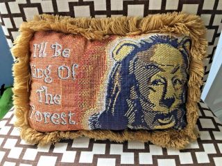 Wizard Of Oz Cowardly Lion Tapestry Small Throw Pillow,