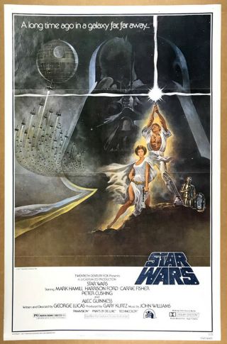 1977 Star Wars One Sheet Movie Poster - Exceptional