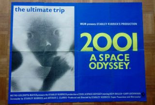 2001: A Space Odyssey 1969 British Quad Movie Poster 30 " X40 " (vf) Starchild Rare
