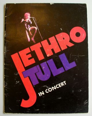 Jethro Tull In Concert - 1975 - War Child Tour Program - 22 Pages
