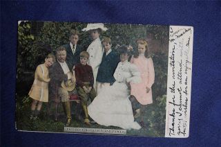 President Theodore Roosevelt & Family Doremus Post Card Posted 1/28/1900s