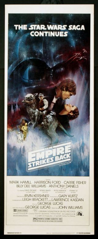 The Empire Strikes Back Star Wars 1980 Insert Rolled