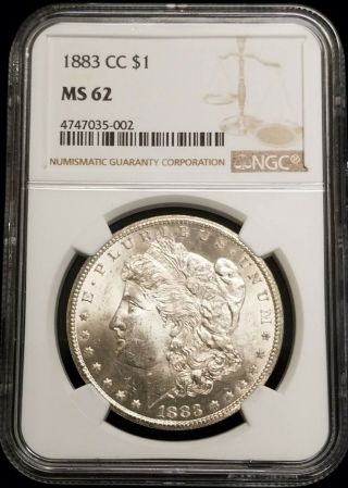1883 - Cc Morgan Silver Dollar $1 Carson City Ngc Ms62 Blast White