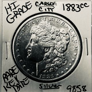 1883 Cc Morgan Silver Dollar Hi Grade U.  S.  Rare Key Coin 9858