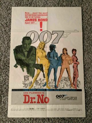 Dr.  No 1962 One Sheet Movie Poster James Bond Sean Connery