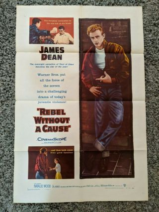 Rebel Without A Cause 1955 One Sheet Movie Poster James Dean