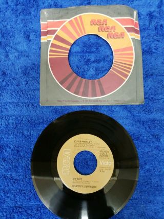 Vinyl: 45 " My Boy/thinking About You " - Elvis Presley Rca Pb - 101