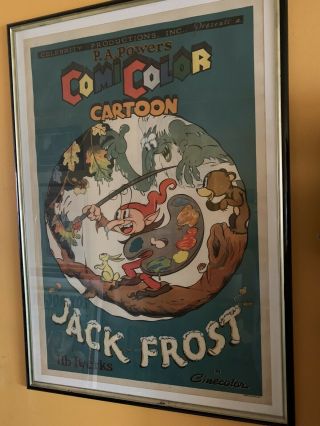 1934 Jack Frost - Ub (disney) Iwerks Animation Orig.  Movie Poster 27x41 1 Sheet