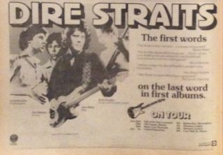 Dire Straits - Press Poster Advert - Debut Album - 29/06/1978
