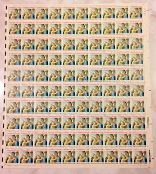 Madonna & Child,  Botticelli Stamps,  20 Cent Postage,  Full Sheet 100,  1981,  1939