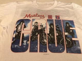 Vintage Motley Crue T - Shirt From 1987 Girls Girls Girls Tour,  Oakland