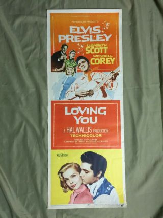 Loving You - Elvis Presley (1957) Us Insert Movie Poster