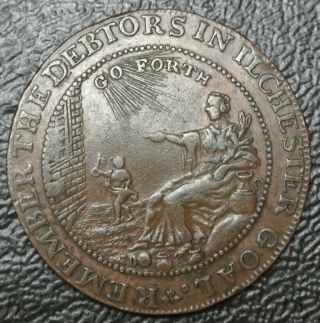 1794 G.  B.  Half Penny Condor Token - Copper - Somerset - Bath / W.  Gye Dh33