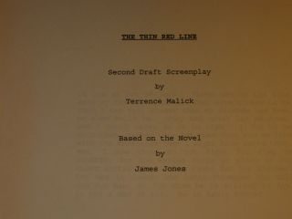 Terrence Malick The Thin Red Line Second Draft Screenplay 1996