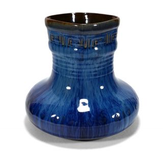 Vintage Denby Danesby Ware Monsal Art Pottery Vase Electric Blue Flambe England