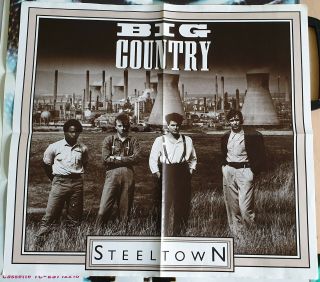 Big Country Steeltown 1984 Uk Record Store Promo Poster