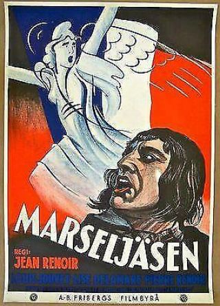 La Marseillaise - Swedish 1 Sheet - Very Rare Directed By Jean Renoir