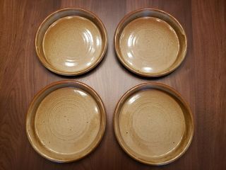 Set Of 4 Dansk Blt Bronzetone Brown Dinner Plates Dinnerware 9 5/8 " Stoneware