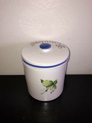 Vintage Rumtopf Hand - Painted Jar - Ceramic Cookie Jar/Fruit Rum Pot - Italy 2