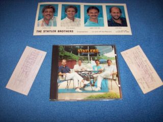 The Statler Brothers Collectible Items - Ticket Stubs,  Photos Matching Cd Case