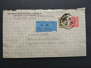 China: Shanghai 1948 04/18 Airmail Cover To Los Angeles California,  Usa