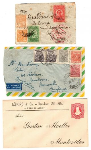 Brasil Airmail Covers (7) Including A 1934 Condor Zeppelin Cover To France