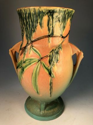 Roseville Spanish Moss Vase Rare Arts And Crafts Old Pottery