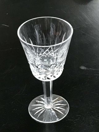 Waterford Crystal Lismore Claret Wine Goblet Glasses 5 7/8 " Tall