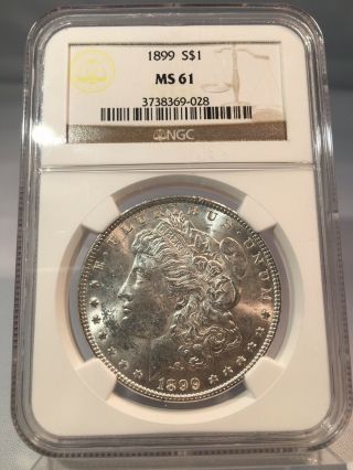 Low Mintage Key Date: 1899 - P Morgan Silver Dollar Ms61 Ngc
