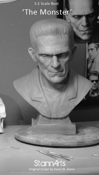 Boris Karloff Life - size Resin Bust - Frankenstein 1931 - StannArts 2