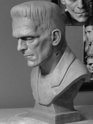 Boris Karloff Life - size Resin Bust - Frankenstein 1931 - StannArts 3