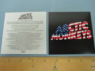Arctic Monkeys 2011 Stars And Stripes Tour Promotional Sticker Old Stock