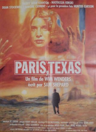 Paris Texas - Wenders / Kinski / Peellaert Style B - French Movie Poster