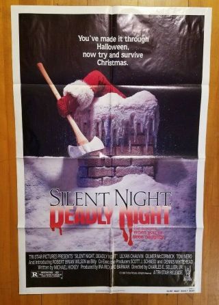 Silent Night Deadly Night 1984 27x41 One - Sheet Movie Poster Santa Ax 840133 Fair