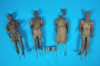 1959 Ben - Hur Sea Battle Miniatures Figures (4) Set 2,  Screen Prop