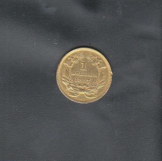 1857 Usa Gold Dollar Coin