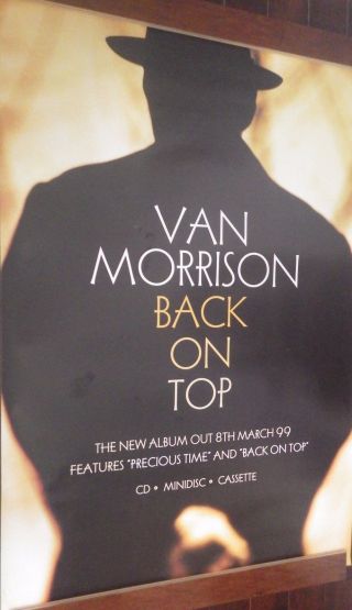 40x60 " Huge Subway Poster Van Morrison 1999 Back On Top Vintage Album