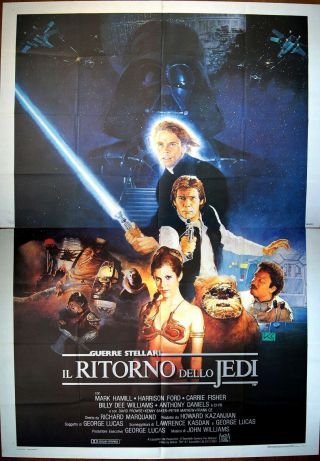 Italian Double - Billboard Star Wars Return Of The Jedi 1983 Movie Poster Italy
