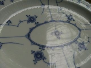 Rare Royal Copenhagen Blue Fluted Half Lace Serving Plate 12 