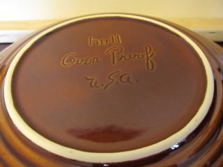 Vintage Hull Brown Drip Glaze Oven Proof Dinner Plates 10 1/2 
